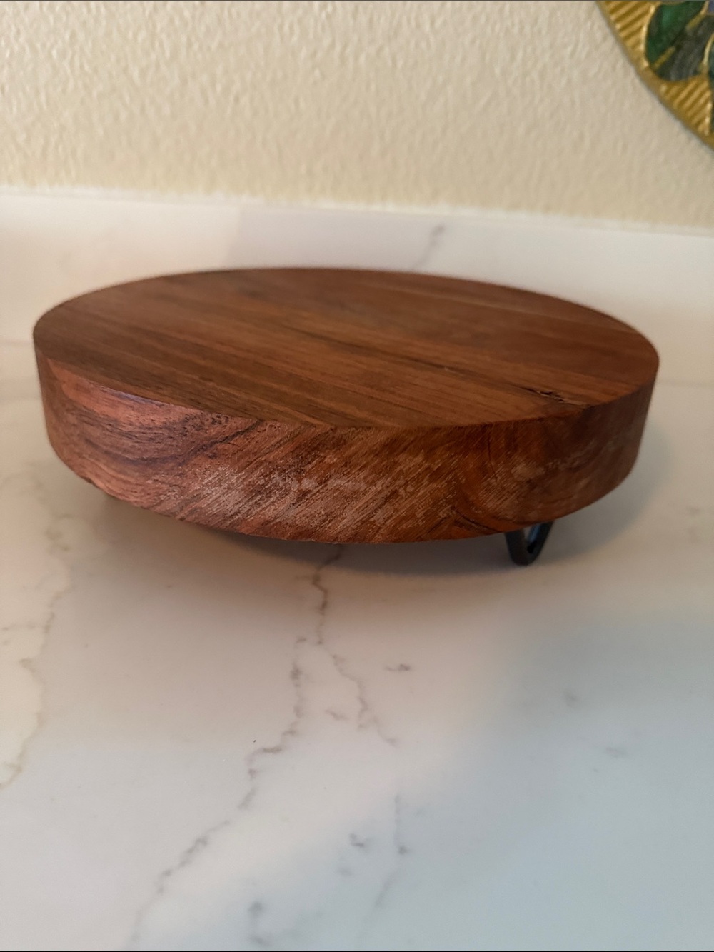 Wooden Riser or Serving Stand with 3 Hairpin Legs